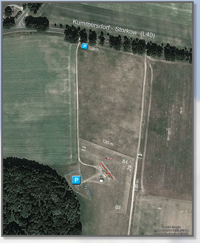 Luftaufnahme des Flugplatzes